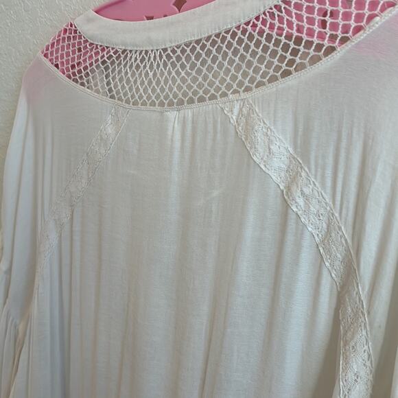 Free People Don't Let Go Pheasant Blouse Small Ivory - Picture 8 of 10